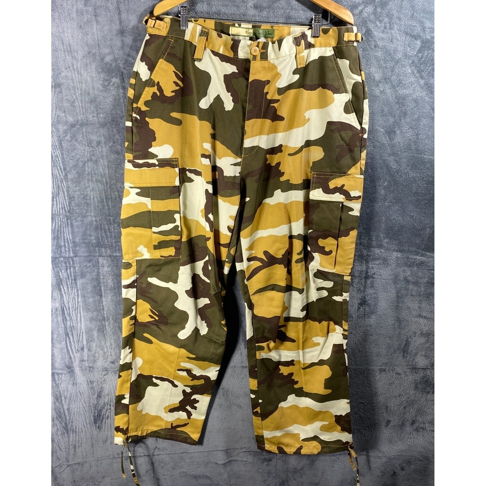 Vintage Regal Wear Cargo Pant Mens 40x30 Camo Cotton Blend Utility Straight Leg
